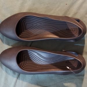 Crocs Black Rubber Slip On Closed Toe  Shoes Women’s Sz 11 Brand New